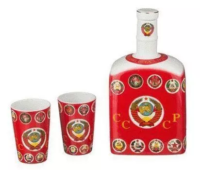 Набор подарочный "СССР". Штоф и 2 рюмки
