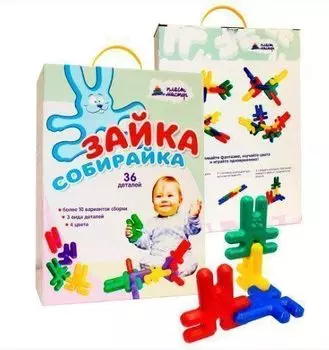 Набор развивающий "Зайка-собирайка", 36 деталей