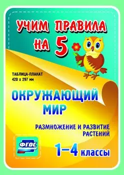 Окружающий мир. Размножение и развитие растений. 1-4 классы: Таблица-плакат 420х297