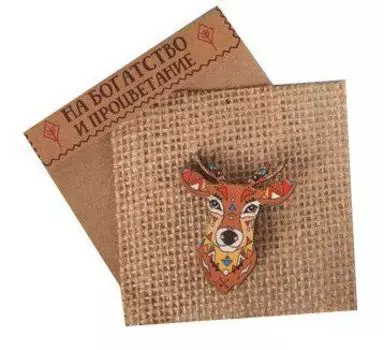 Открытка со значком "На богатство и процветание"