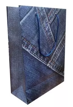 Пакет подарочный бумажный "Джинс"
