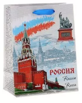Пакет подарочный символика Россия