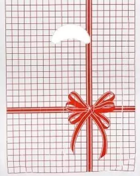 Пакет полиэтиленовый "Красная клетка", с вырубной ручкой