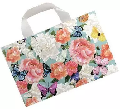 Пакет полиэтиленовый с петлевой ручкой "Бабочки"