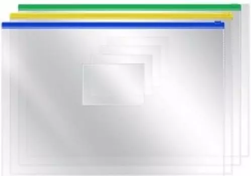 Папка на молнии, прозрачная