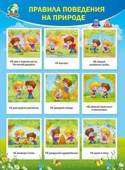 Плакат "Правила поведения на природе"