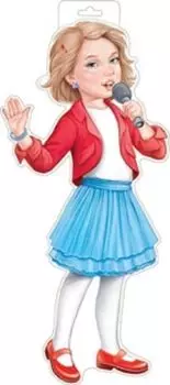 Плакат вырубной "Девочка с микрофоном"