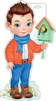 Плакат вырубной "Девочка со скворечником"