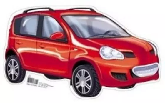 Плакат вырубной "Машина легковая"