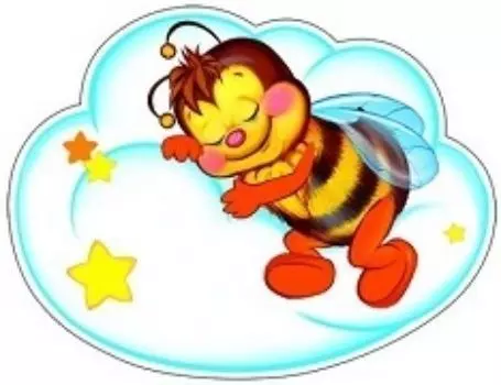 Плакат вырубной "Пчелка на облачке"