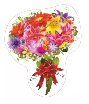 Плакат вырубной "Праздничный букет". 260*280 мм