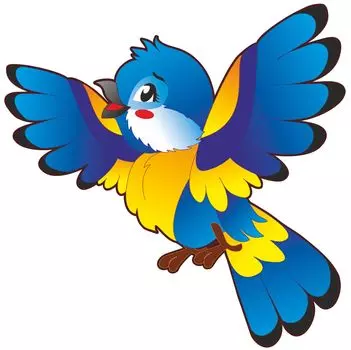 Плакат вырубной "Птичка". 270*278 мм