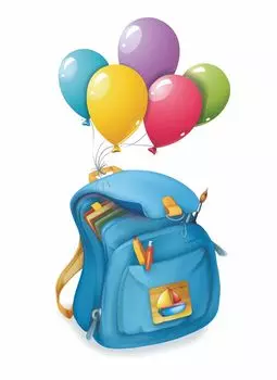 Плакат вырубной "Школьный ранец": 192х350