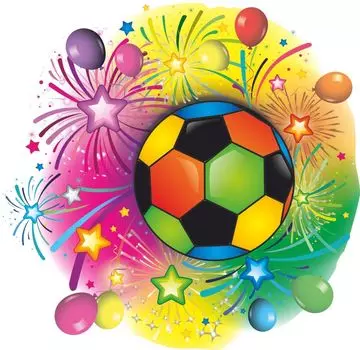 Плакат вырубной "Спортивный салют": 310х320 мм