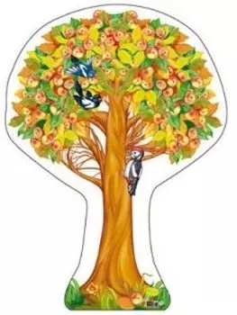 Плакат вырубной "Яблоня осенняя с яблоками"