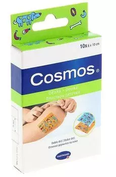 Пластырь "Cosmos kids", с рисунком, 10 шт.