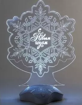 Подставка световая "Снежинка", белая