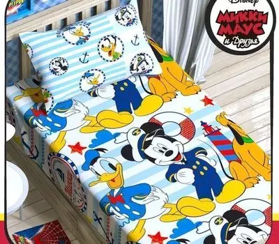 Простыня "Микки Маус и друзья. Приключения ждут", 1,5 спальная