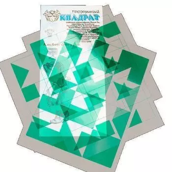 Прозрачный квадрат, зеленый. Развивающие игры Воскобовича