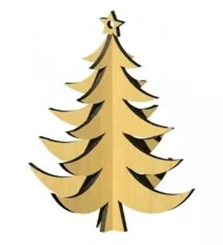 Сборная деревянная модель "Елка"