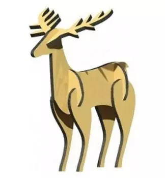 Сборная деревянная модель "Олень"