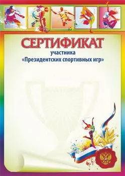 Сертификат участника "Президентских спортивных игр"