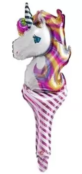 Шар фольгированный "Единорог розовый", 18"