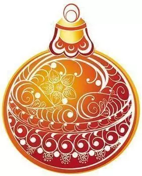 Шарик новогодний, красный