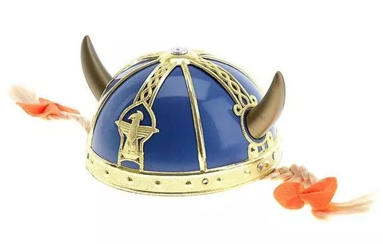 Шлем с косичками "Викинг", синий