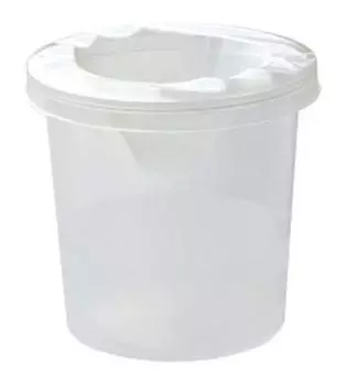 Стакан-непроливайка, белый, прозрачный