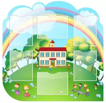 Стенд с 6 карманами А4: Размер: 1м*1м