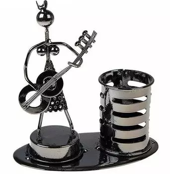 Сувенир-карандашница "Дама и гитара"