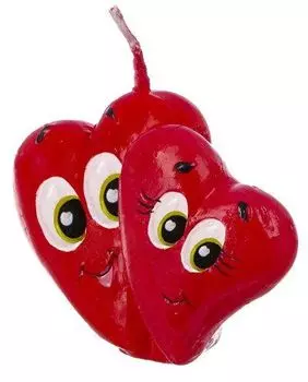 Свеча формовая "Два сердечка"