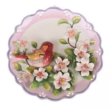 Тарелка декоративная настенная "Птица"