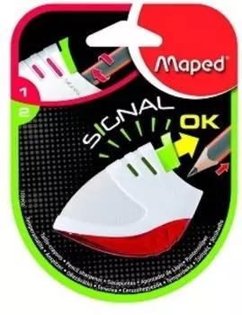 Точилка пластиковая "Signal", 1 отверстие, с контейнером