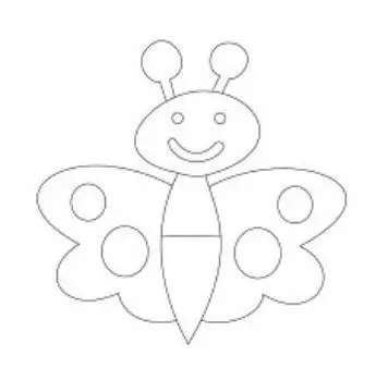 Трафарет для цветного песка "Бабочка"