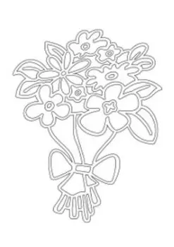 Трафарет для цветного песка "Букет цветов"