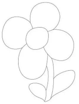 Трафарет для цветного песка "Цветочек"