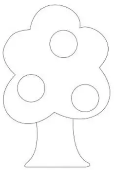 Трафарет для цветного песка "Дерево"