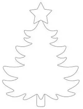 Трафарет для цветного песка "Елочка" №2