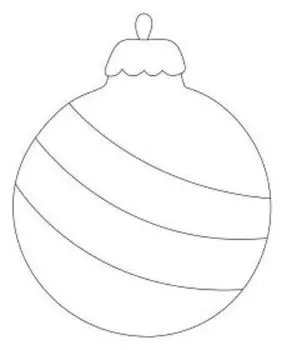 Трафарет для цветного песка "Елочная игрушка"