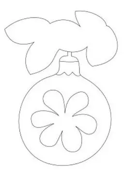 Трафарет для цветного песка "Елочная игрушка" №2