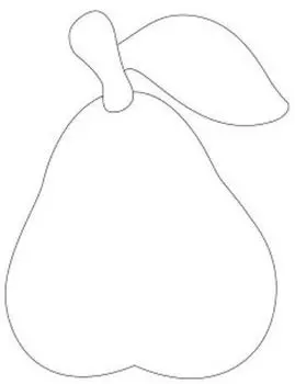 Трафарет для цветного песка "Груша"