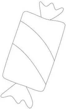 Трафарет для цветного песка "Конфета"