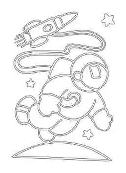 Трафарет для цветного песка "Космонавт"