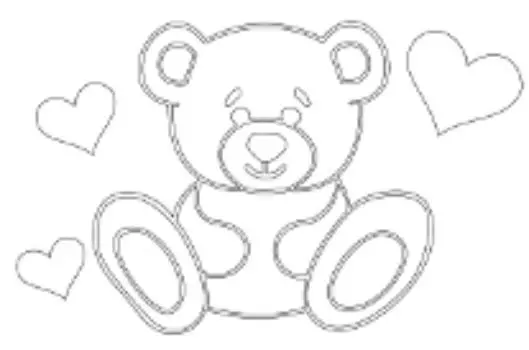 Трафарет для цветного песка "Мишка"