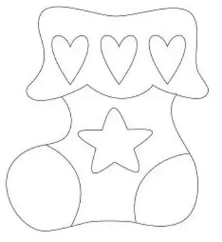 Трафарет для цветного песка "Носок"