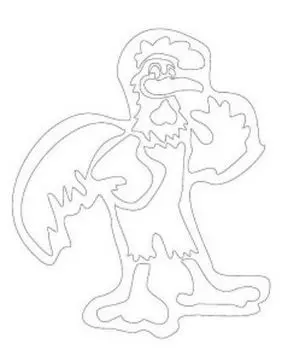 Трафарет для цветного песка "Петух"