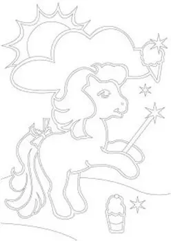 Трафарет для цветного песка "Пони-волшебник"