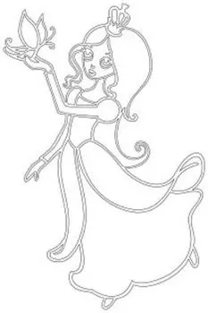 Трафарет для цветного песка "Принцесса"